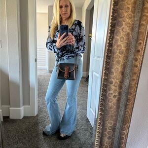 Dooney & Bourke Leather Saddle Bag with Adjustable Shoulder Strap